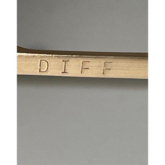 Diff Eyewear "Dash" Brushed Gold + Coffee Gradient Aviator  Modern 100% UVA - Picture 8 of 8